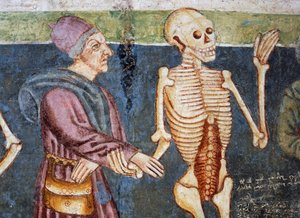 Dood begeleidt dokter (detail)