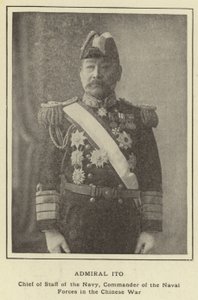 Admiraal Ito, Chef van de Staf van de Marine, Commandant van de Marinekrachten in de Chinese Oorlog door Japanese Photographer