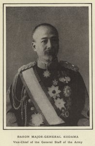 Baron Generaal-majoor Kodama, Vicechef van de Generale Staf van het Leger door Japanese Photographer