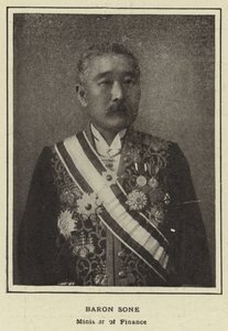 Baron Sone, Minister van Financiën door Japanese Photographer
