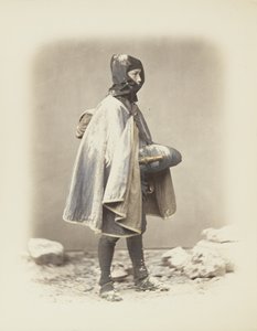 Japanse man in de sneeuw