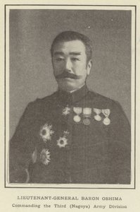 Luitenant-generaal Baron Oshima, Commandant van de Derde (Nagoya) Legerdivisie door Japanese Photographer