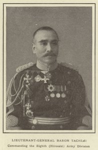 Luitenant-generaal Baron Tachimi, Commandant van de Achtste (Hirosaki) Legerdivisie door Japanese Photographer