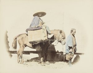 Man op een paard door Japanese Photographer