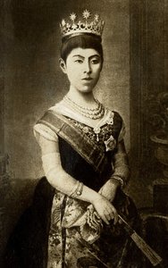 Portret van Haruko, keizerin van Japan door Japanese Photographer
