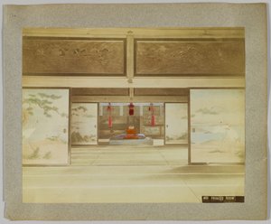 Prinsenkamer, Japan (handgekleurde zwart-wit foto)