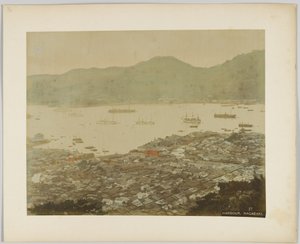 De haven van Nagasaki, Japan door Japanese Photographer