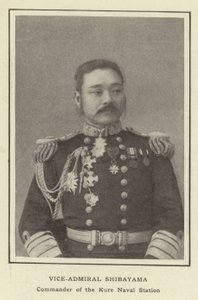 Vice-admiraal Shibayama, Commandant van het Kure Marine Station door Japanese Photographer