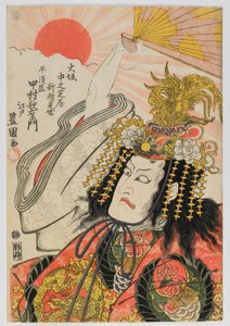 Acteur Nakamura Utaemon van Edo als Taira no Kiyomori in Nieuwe Kaomise in het Naka Theater, Edo periode door Japanese School