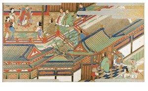 Chinese hofscène in Yamato-e stijl