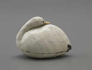 Container in de vorm van een sneeuwgans, Ikaho, Gumma-prefectuur, Meiji-periode