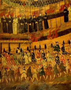 (detail) Het martelaarschap van de Jezuïeten in Japan in 1622 door Japanese School