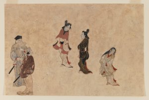 Vroege Ukiyo-e schilderij door Japanese School