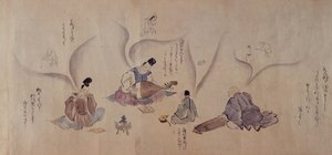 Japanse muzikanten, uit Sadanobu Matsudaira