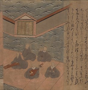 Japanse muzikanten, illustratie uit de 