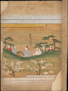 Japanse edelman en gevolg, illustratie uit de 