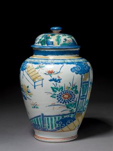 Pot met bijbehorend deksel, ca. 1660-80