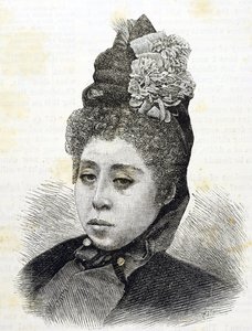 Meiji-periode. Prinses Komatsu van Japan. Illustratie van 1887 door Japanese School