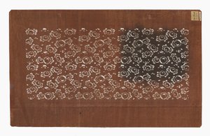 Papieren sjabloon (katagami), late 19e eeuw