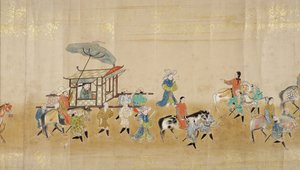 Zesde Koreaanse Ambassade naar Japan in Meireki 1 ten tijde van Tokugawa Ietsunas opvolging in 1651, mogelijk door Kano Masunobu (1625-94) (rolschildering) (detail)