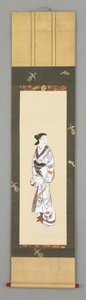 Staand figuur van een vrouw, rond 1800 door Japanese School