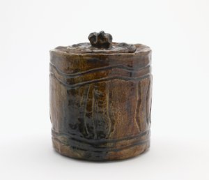 Theeceremonie waterpot met bijpassend deksel, Tokio, Edo-periode of Meiji-periode door Japanese School