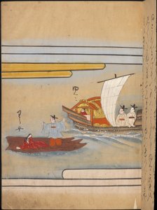 Twee Chinese boten, illustratie uit de 