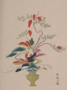 Volume van bloemenaquarellen door Japanese School