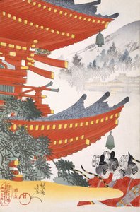 Krijgers Vertrekken, uit een 19e-eeuws Album van Houtsneden door Japanese School
