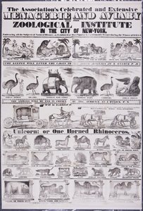 De beroemde en uitgebreide menagerie en volière van de Vereniging uit hun Zoölogisch Instituut in de stad New York door Jared W. Bell