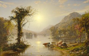 Herfst aan Greenwood Lake, 1861 door Jasper Francis Cropsey