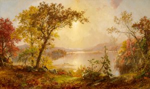 Greenwood Lake, Herfst aan de Hudson door Jasper Francis Cropsey