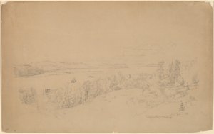 De Hudson Rivier bij Hastings door Jasper Francis Cropsey