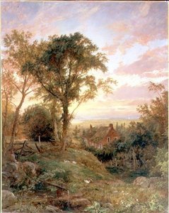 Het Oude Huis, Warwick, New York door Jasper Francis Cropsey
