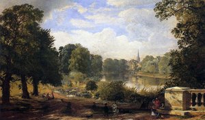 De Serpentine, Hyde Park, Londen door Jasper Francis Cropsey