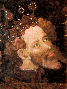 Peter IV van Aragon, detail van een tempera op hout door Jaume Mateu