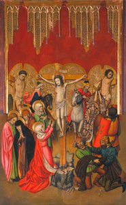 Calvaire - Calvarie - Schilderij van Jaume (Jaime) Huguet (1412-1492) - 1455-1460 - Tempera op paneel - 214,4x136 - Museu Nacional d