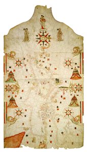 Kaart van de Middellandse Zee en de Zwarte Zee, 1563 door Jaume Olives