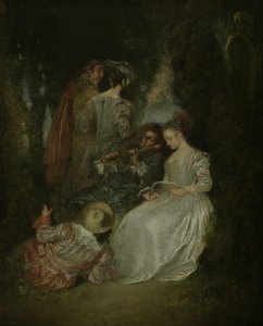 De perfecte harmonie door Jean-Antoine Watteau