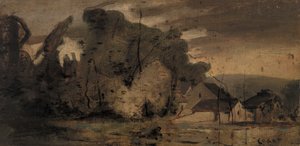 Landschap door Jean-Baptiste-Camille Corot