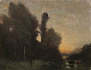 Landschap, avondstemming