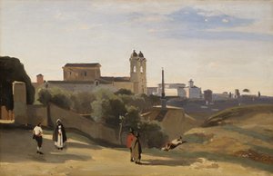 Monte Pincio, Rome door Jean-Baptiste-Camille Corot