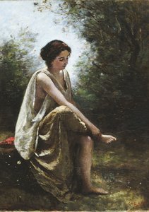 Gewonde Eurydice door Jean-Baptiste-Camille Corot