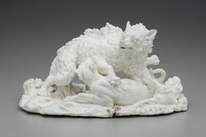 De Wolvenjacht, ca. 1751 door Jean Baptiste (after) Oudry