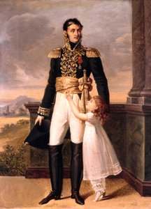 Generaal Junot en zijn dochter Josephine, ca. 1805 door Jean Baptiste (attr. to) Isabey