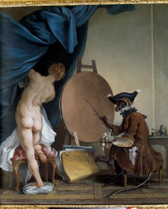 De Schilderende Aap door Jean Baptiste Deshays
