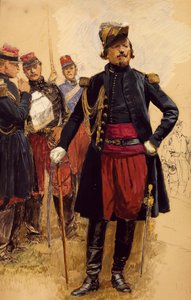 Commandant van de Franse troepen in de Krim, door Jean Baptiste Edouard Detaille door Jean Baptiste Edouard Detaille