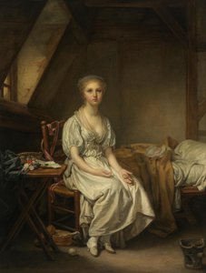 De klachten van de klok (De wankelende deugd) door Jean-Baptiste Greuze