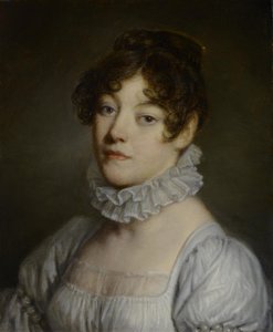 Portret van een jonge vrouw door Jean-Baptiste Greuze