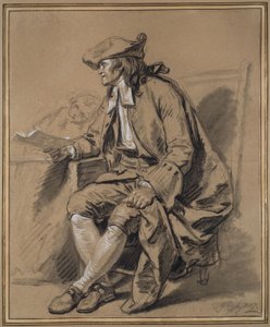 De notaris: Een studie voor "Het huwelijkscontract door Jean-Baptiste Greuze